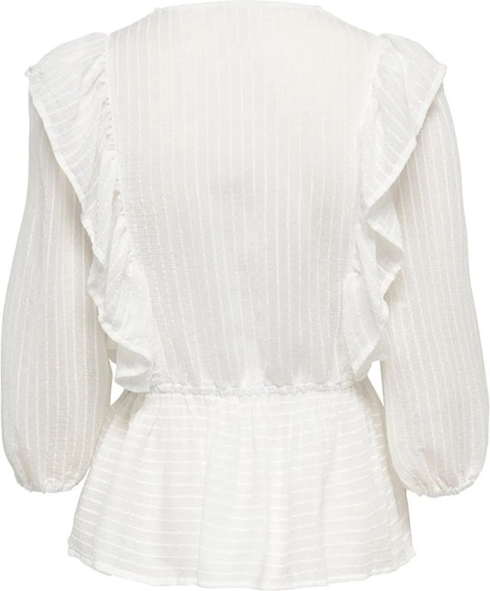 Only Blouse Onllondon 3/4 Ruffle Top Noos Wvn 15239286 Cloud Dancer Dames Maat - S 3 Only Blouse Onllondon 3/4 Ruffle Top Noos Wvn 15239286 Cloud Dancer Dames Maat - S