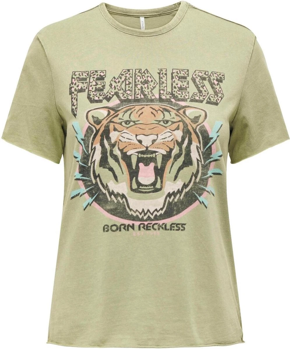 Only T-shirt Onllizzy S/s Tiger Top Box Cs Jrs 15292072 Aloe/fearless Dames Maat - XL 3 Only T-shirt Onllizzy S/s Tiger Top Box Cs Jrs 15292072 Aloe/fearless Dames Maat - XL