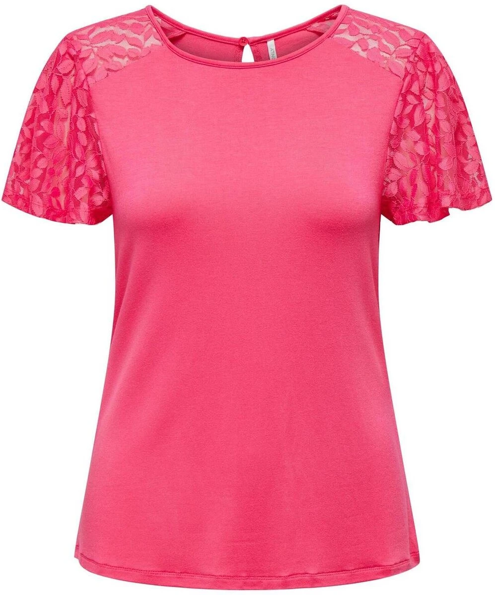 Only T-shirt Onlkanye S/s Lace Mix Top Jrs 15287119 Camellia Rose Dames Maat - XL 3 Only T-shirt Onlkanye S/s Lace Mix Top Jrs 15287119 Camellia Rose Dames Maat - XL